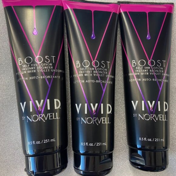 LOT OF 3 - NWT NORVELL VIVID BOOST COOL HUE VIOLET HUE COOL BROWN SELF TANNER - Picture 1 of 2